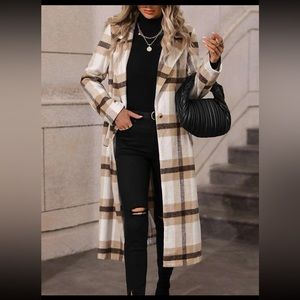 Plaid overcoat